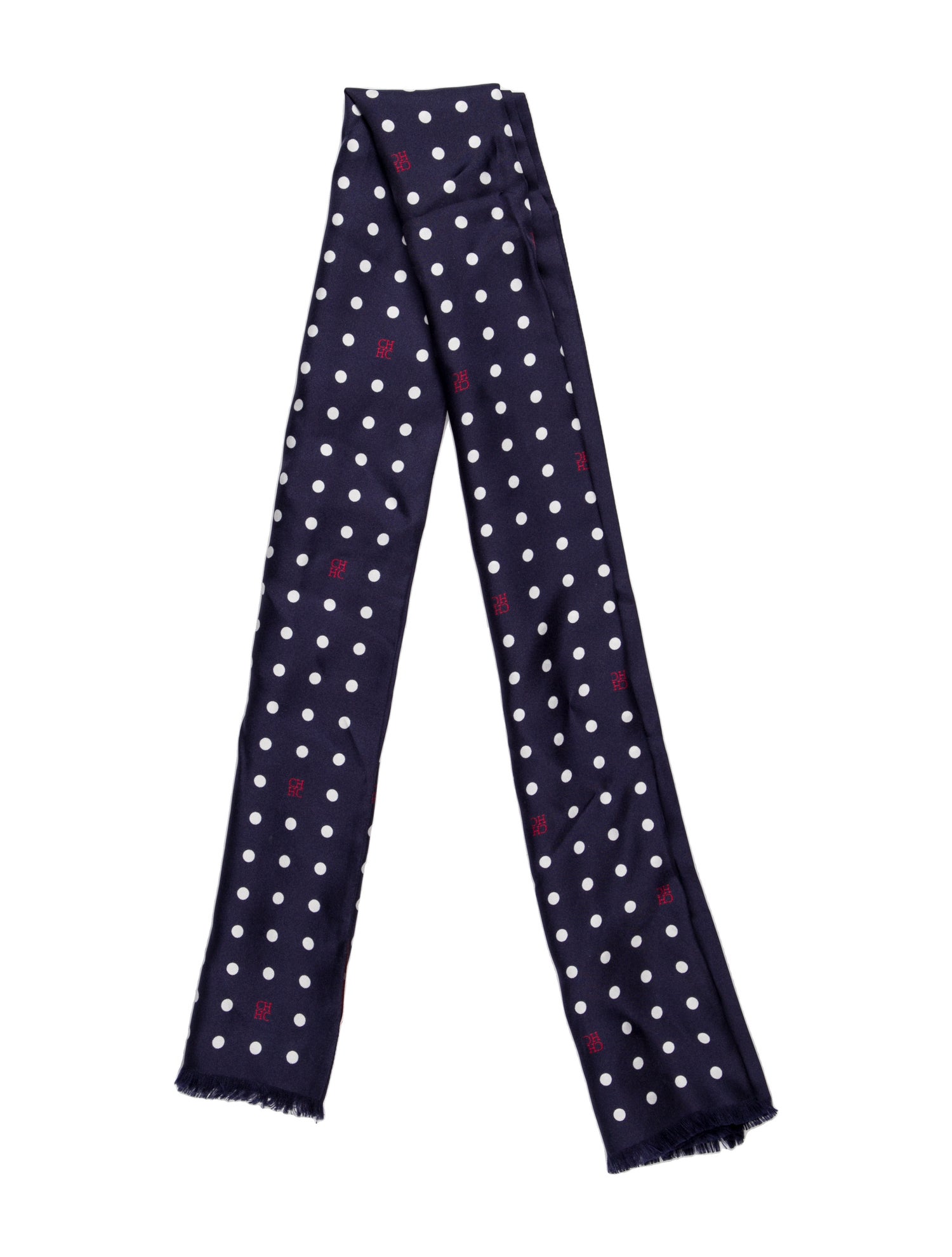 Carolina Herrera Silk Polka Dot Print Scarf