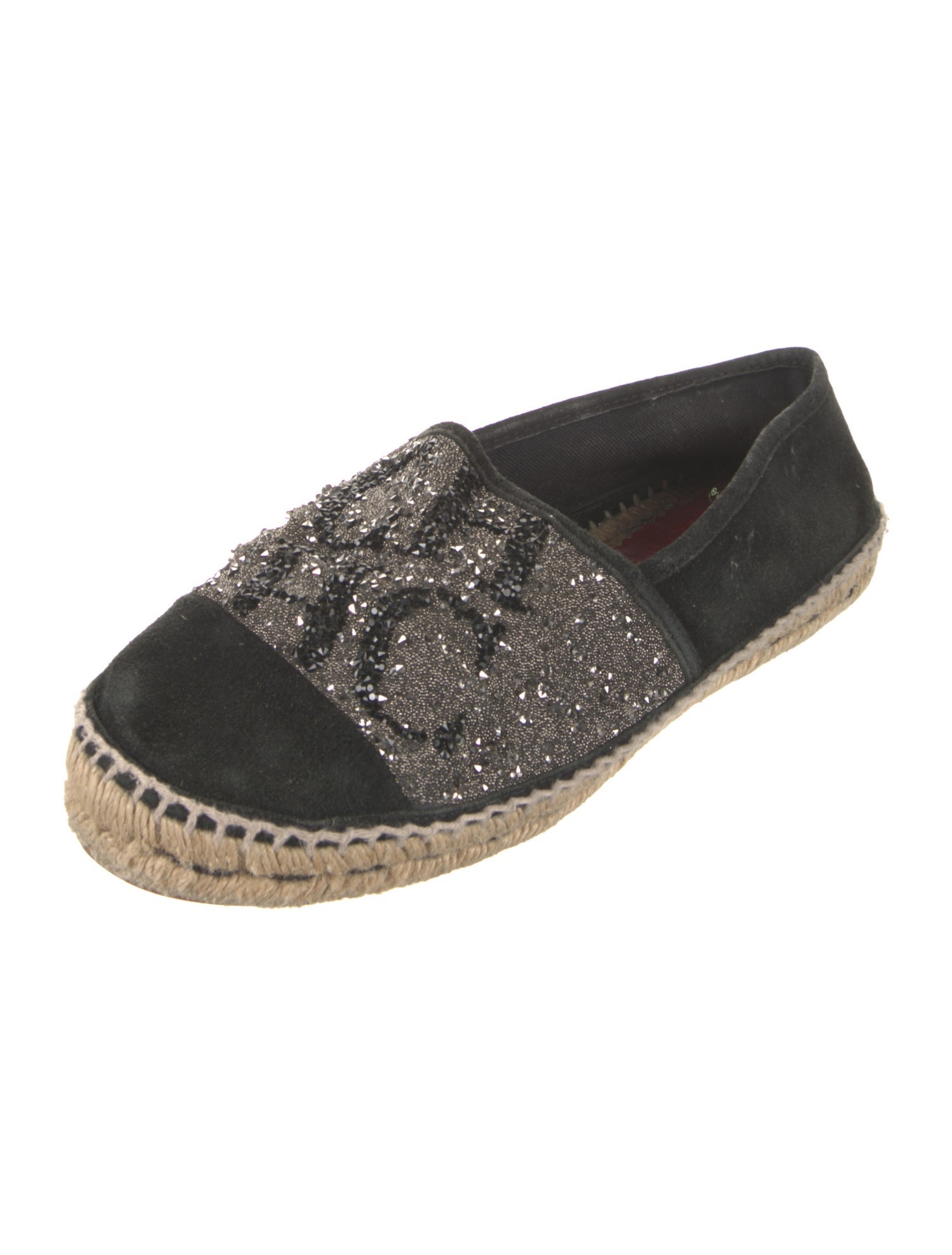 CH Carolina Herrera Suede Patterned Espadrilles