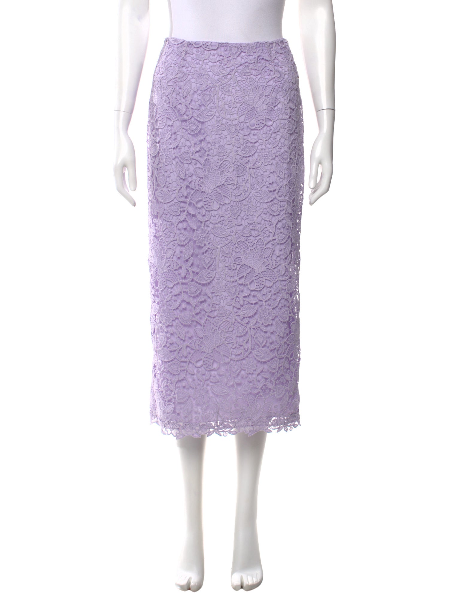 Carolina Herrera Lace Pattern Midi Length Skirt