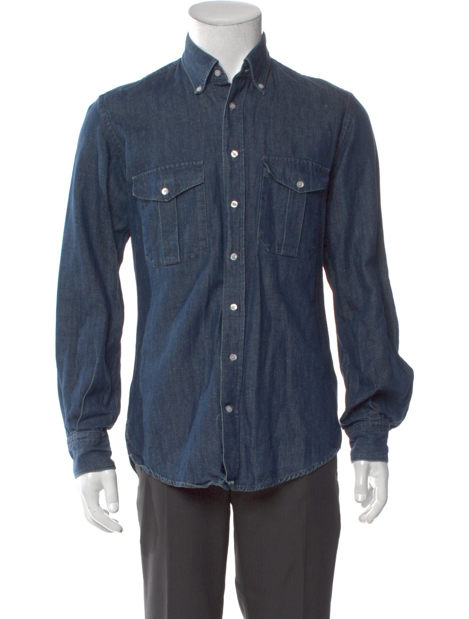 Carolina Herrera Long Sleeve Denim Shirt