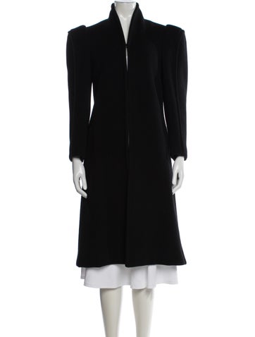 Pre-owned Carolina Herrera Wool Coat In Black
