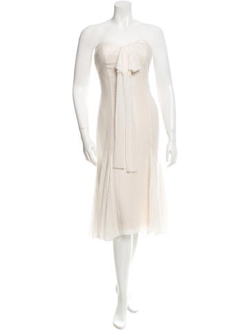 Carolina Herrera Silk Strapless Dress