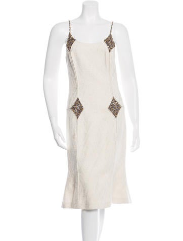 Carolina Herrera Embellished Midi Dress