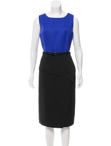 Carolina Herrera Wool Belted Dress
