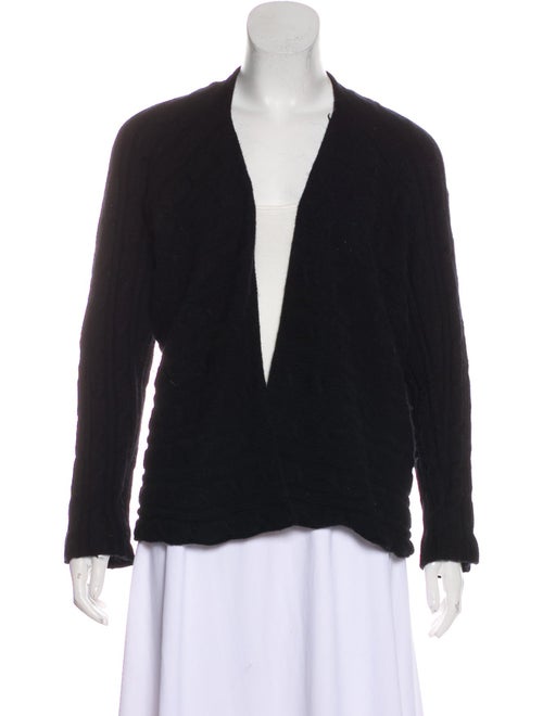 Carolina Herrera Cable Knit Cardigan Black