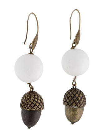 Carolina Herrera Bead and Acorn Drop Earrings
