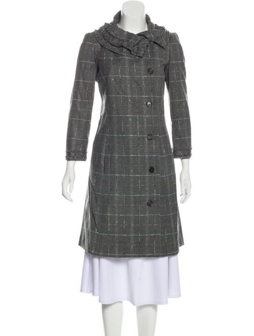Carolina Herrera Wool Boucle' Coat Grey