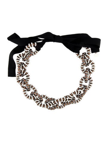 Carolina Herrera Collar Crystal & Beaded Necklace