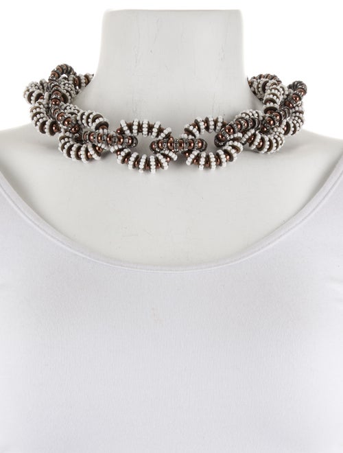 Carolina Herrera Crystal & Beaded Collar Necklace