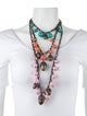 Carolina Herrera Multistrand Bead & Acorn Necklace
