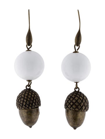 Carolina Herrera Drop Bead & Acorn Earrings