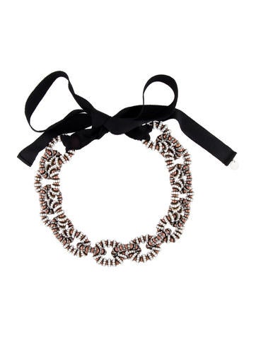 Carolina Herrera Collar Crystal & Beaded Necklace