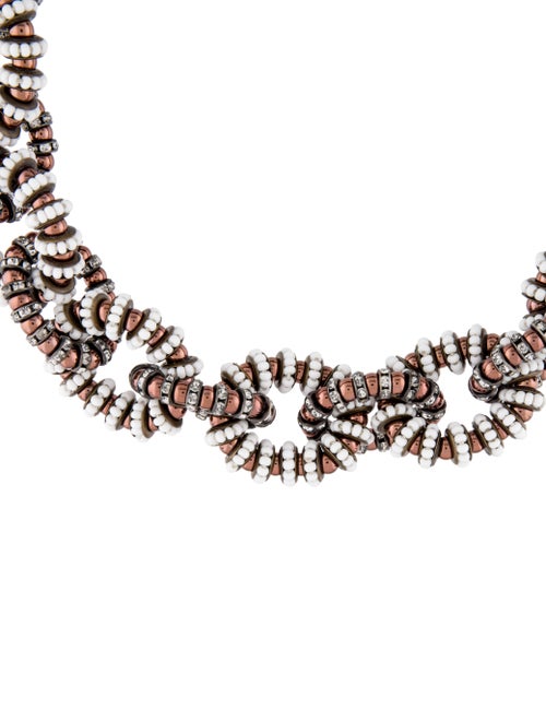 Carolina Herrera Crystal & Beaded Collar Necklace