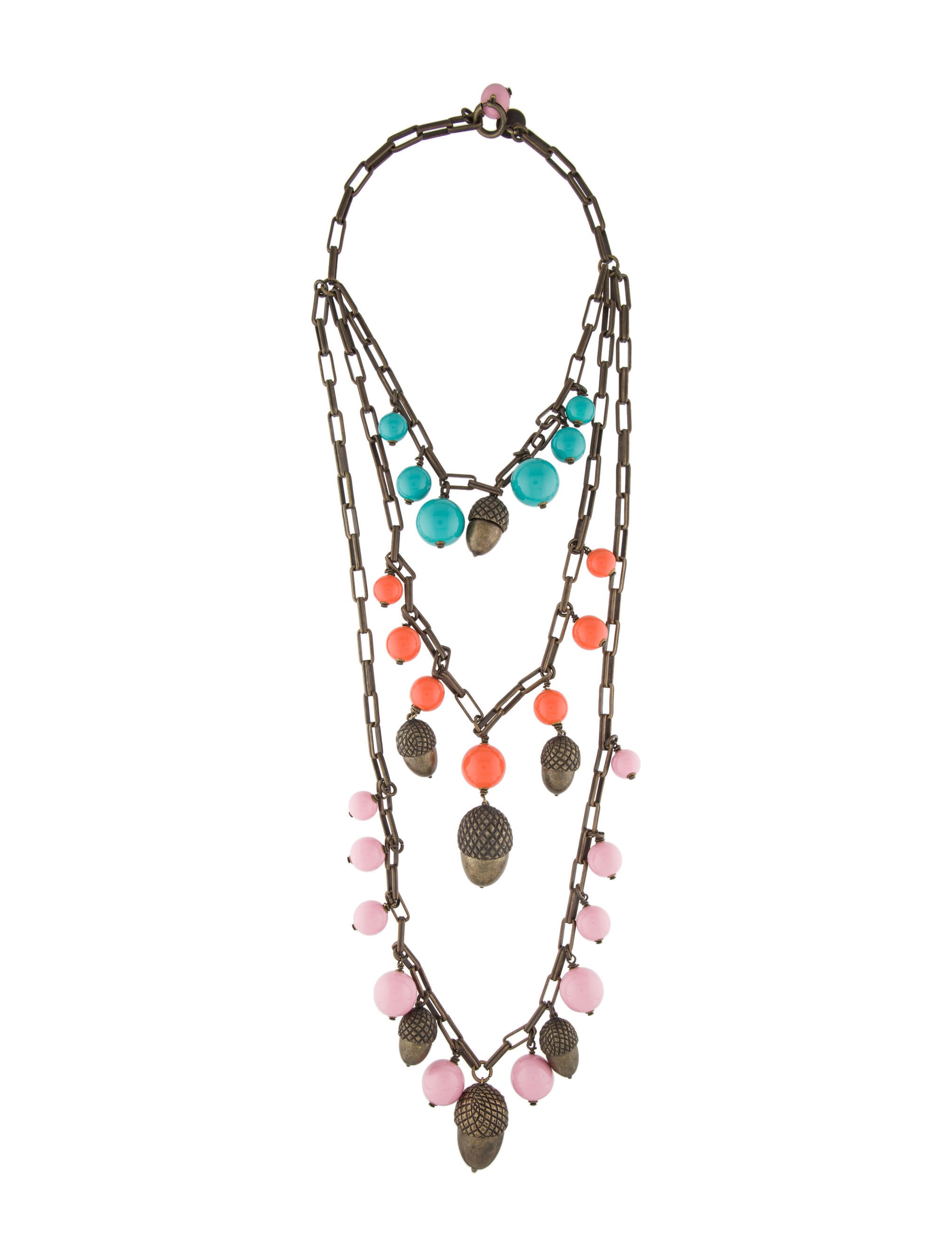 Carolina Herrera Bead & Acorn Multistrand Necklace