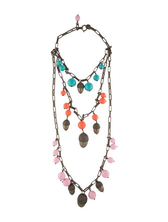 Carolina Herrera Bead & Acorn Multistrand Necklace