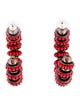 Carolina Herrera Resin Beaded Hoop Earrings