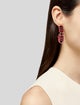 Carolina Herrera Resin Beaded Hoop Earrings