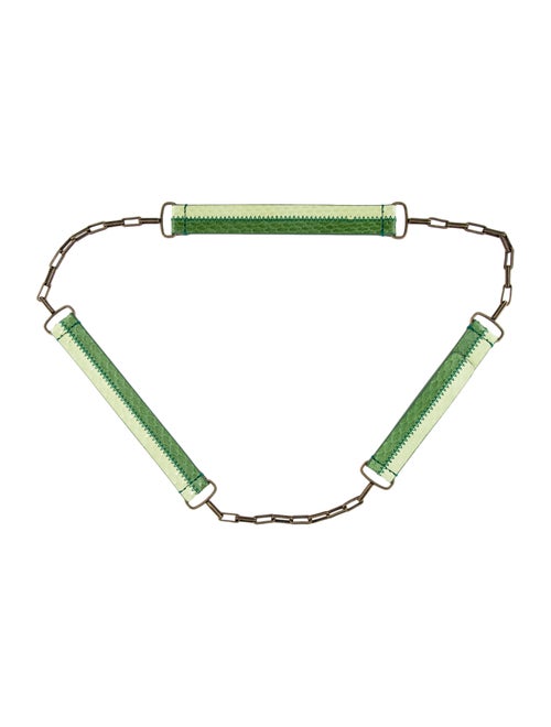 Carolina Herrera Snake Chain Belt Green