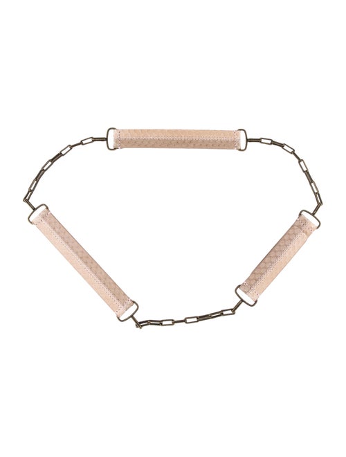 Carolina Herrera Snake Chain Belt Beige