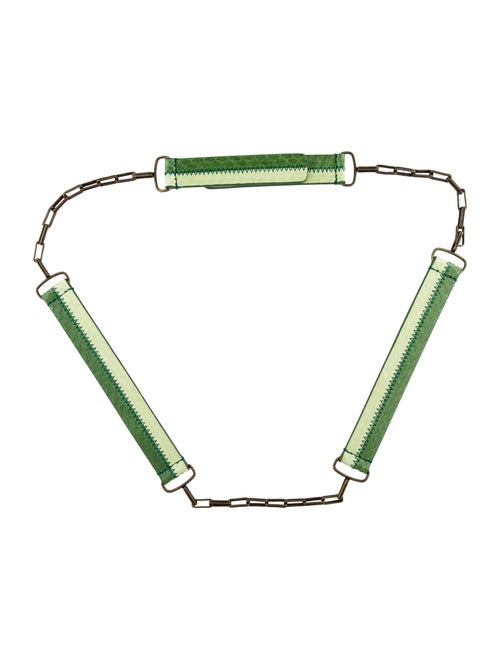 Carolina Herrera Snake Chain Belt Green