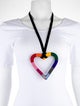 Carolina Herrera Multicolor Bead Heart Pendant Necklace