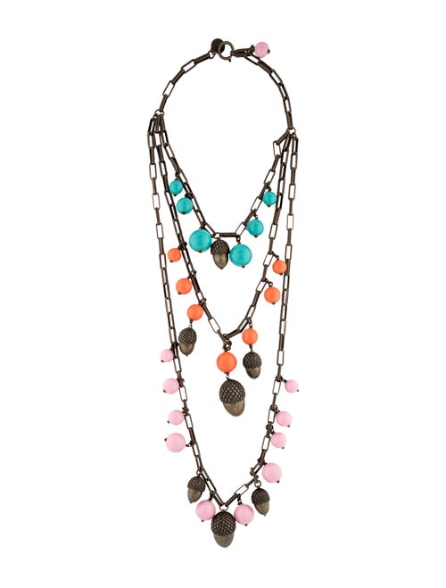 Carolina Herrera Bead & Acorn Multistrand Necklace
