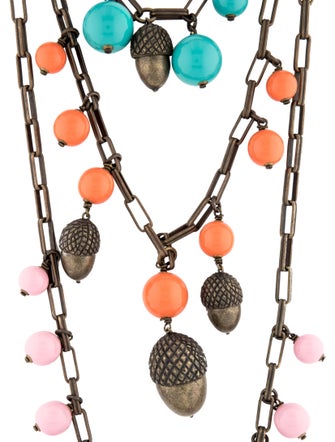 Carolina Herrera Bead & Acorn Multistrand Necklace