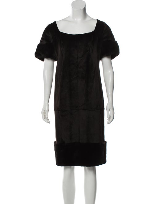Carolina Herrera Velvet Knee-Length Dress