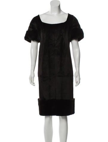 Carolina Herrera Dresses Velvet Knee-Length Dress S