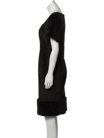 Carolina Herrera Velvet Knee-Length Dress