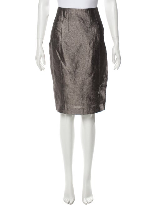Carolina Herrera Knee-Length Skirt Silver