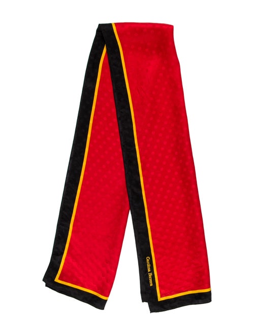 Carolina Herrera Silk Polka Dot Scarf Red