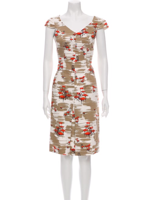 Carolina Herrera Printed Knee-Length Dress