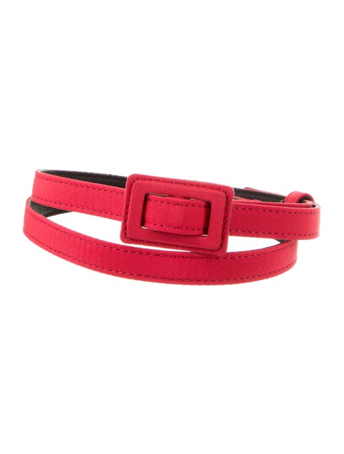 Carolina Herrera Skinny Waist Belt Red