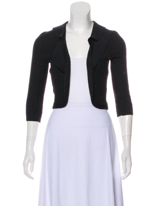 Carolina Herrera Textured Knit Cardigan Black