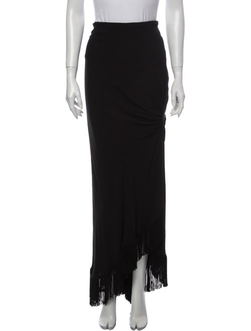 Carolina Herrera Silk Long Skirt Black