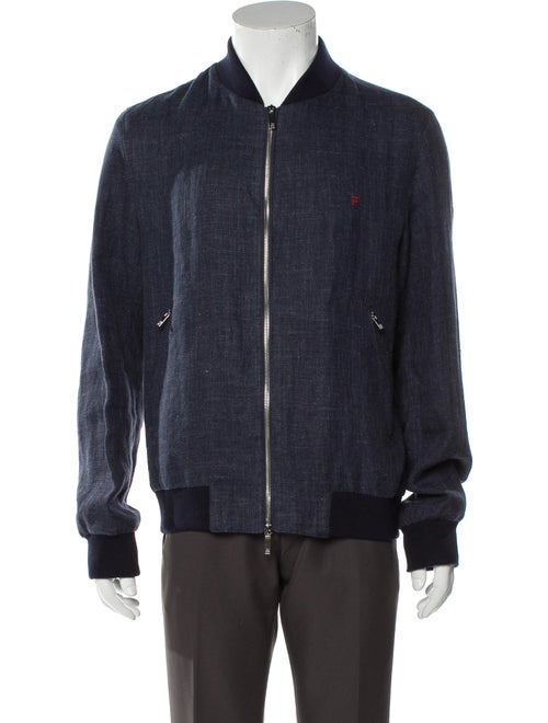 Carolina Herrera Linen Jacket Blue