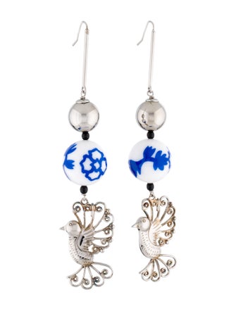 Carolina Herrera Beaded Bird Earrings