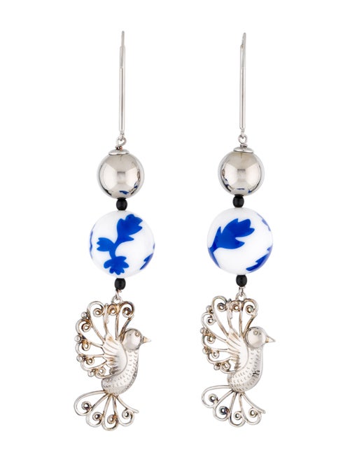 Carolina Herrera Beaded Bird Earrings