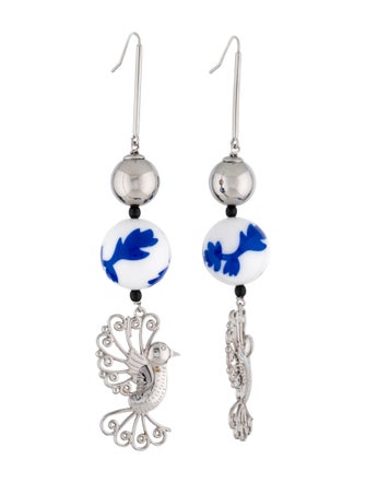 Carolina Herrera Beaded Bird Earrings