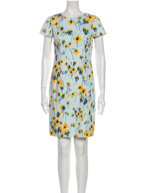 Carolina Herrera Printed Mini Dress Blue