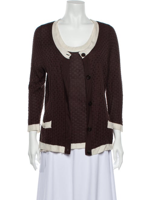 Carolina Herrera Silk Set Brown