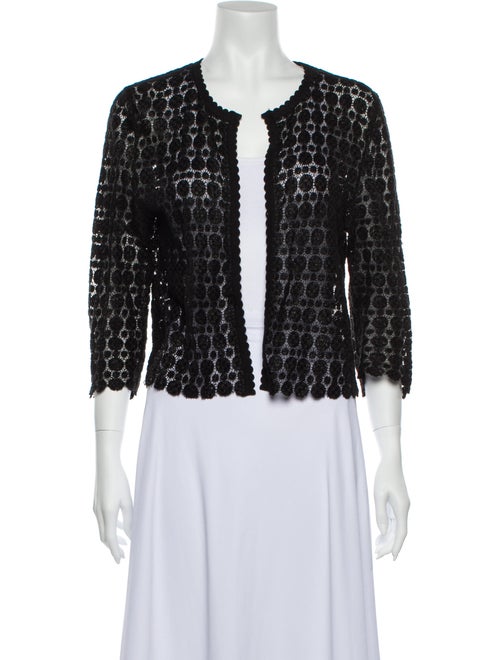Carolina Herrera Lace Pattern Scoop Neck Sweater B