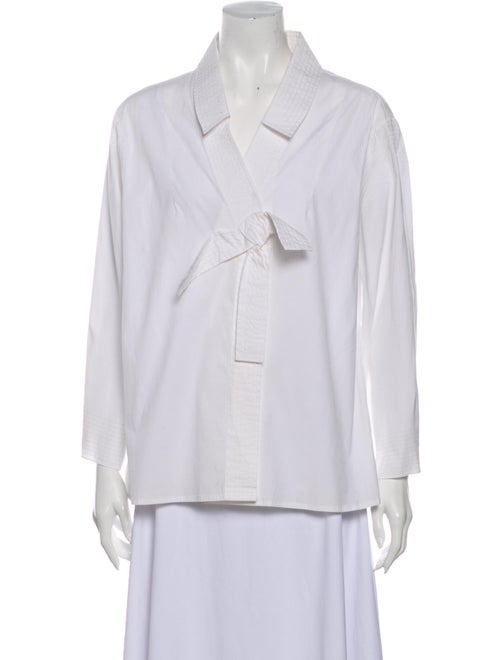 Carolina Herrera Long Sleeve Blouse White