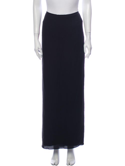 Carolina Herrera Silk Long Skirt Black