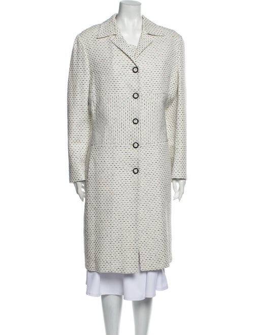 Carolina Herrera Tweed Pattern Dress Set White