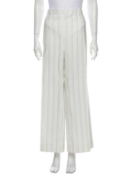 Carolina Herrera Striped Wide Leg Pants White