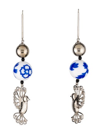 Carolina Herrera Beaded Bird Earrings