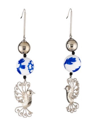 Carolina Herrera Beaded Bird Earrings