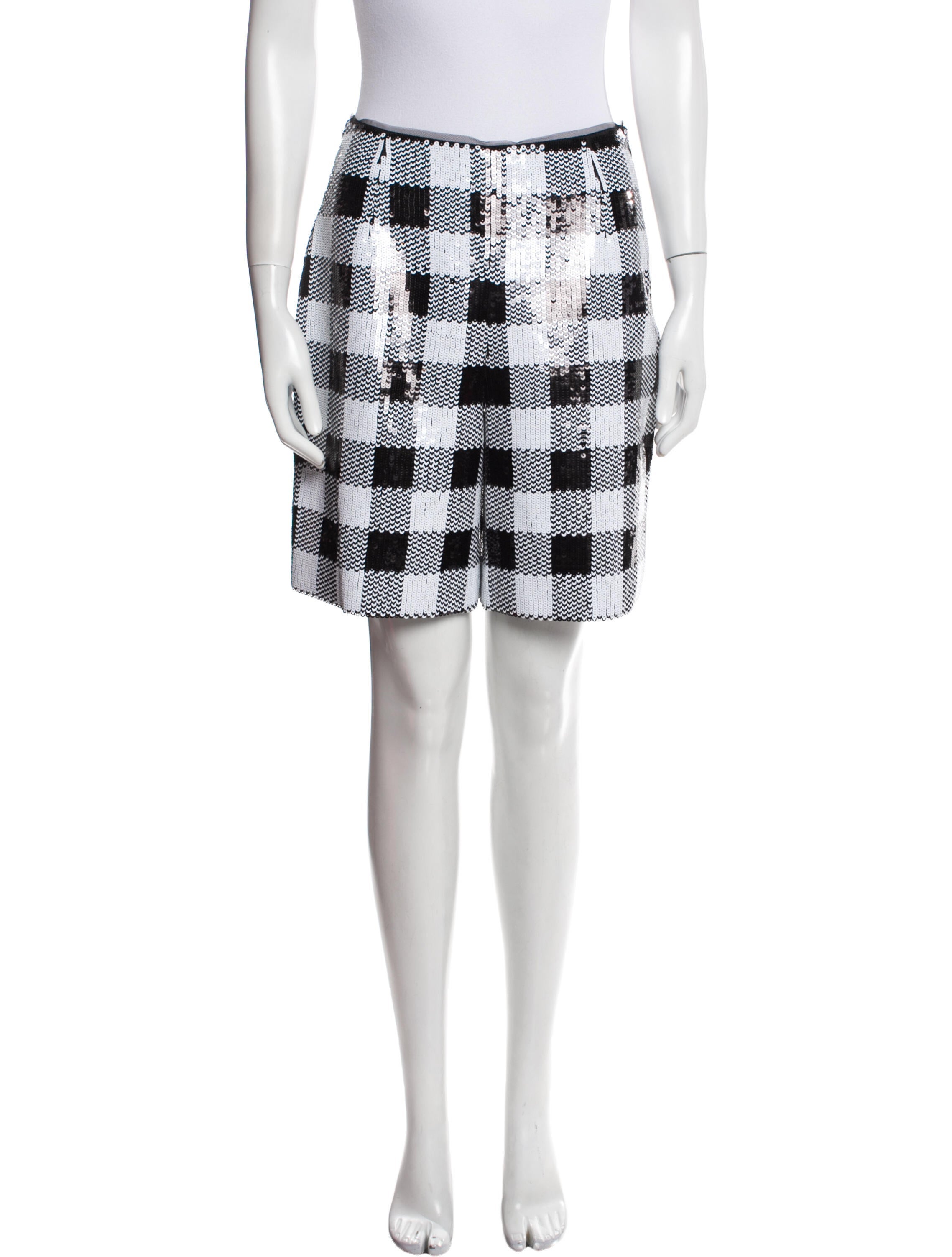 Carolina Herrera Plaid Print Knee-Length Shorts w/ Tags